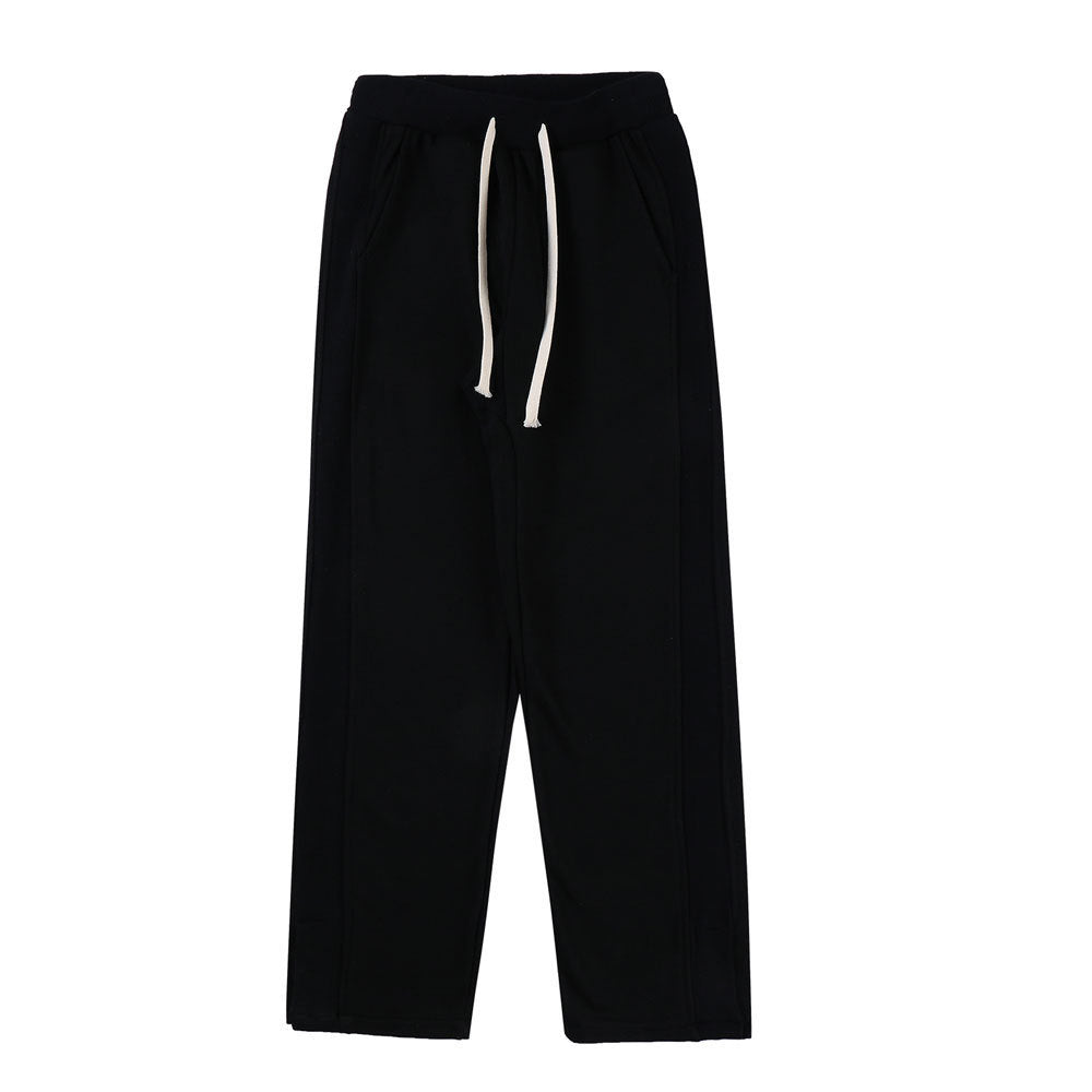 Solid Color Trousers Split Casual Sweatpants