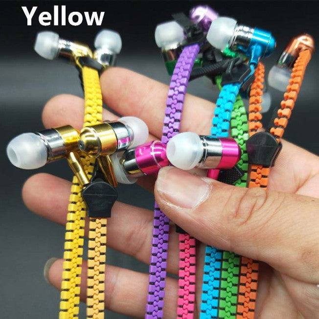 Neon Zipper Earphones