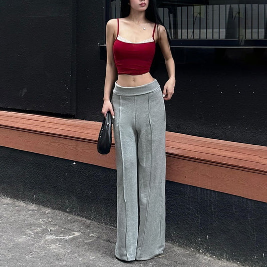 High Waist Straight Wide Leg Casual Sweatpants