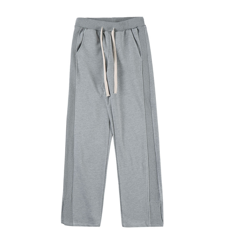 Solid Color Trousers Split Casual Sweatpants