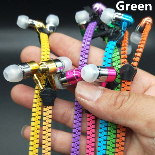 Neon Zipper Earphones